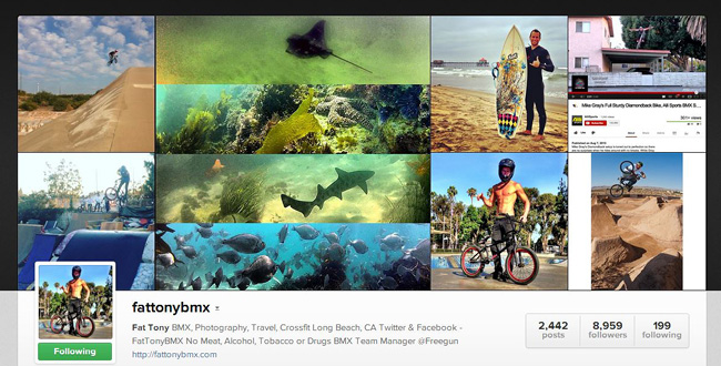 Compte Instragram de Fat Tony : photographe professionnel
