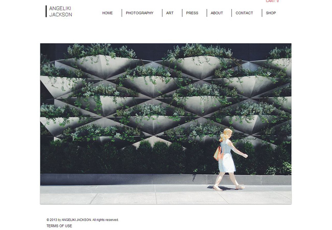 Site Wix de Angeliki Jackson: Créatrice média