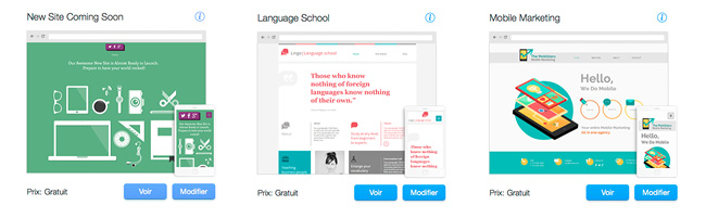 Templates Wix Flat design