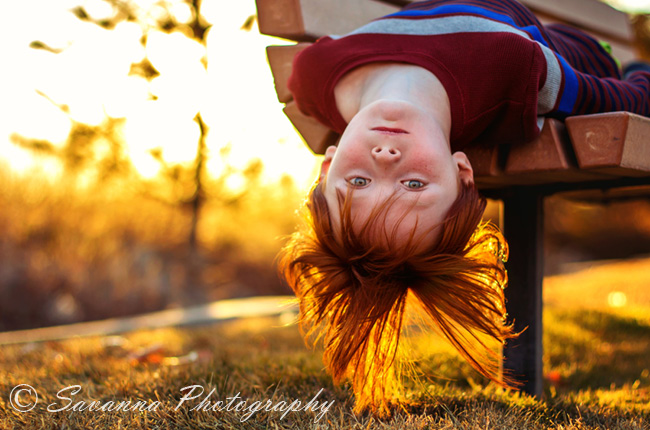 Photo d'enfant avec un Watermark discret