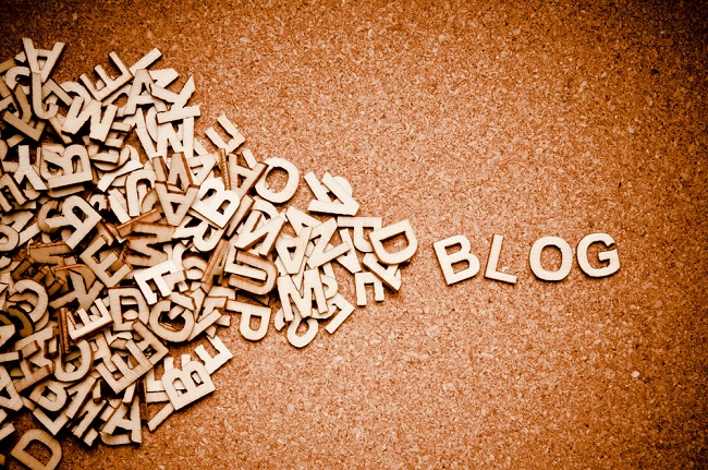 Blog composé de lettres