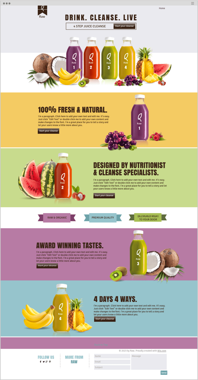 Comment créer un site long scrolling impressionnant ? Wix