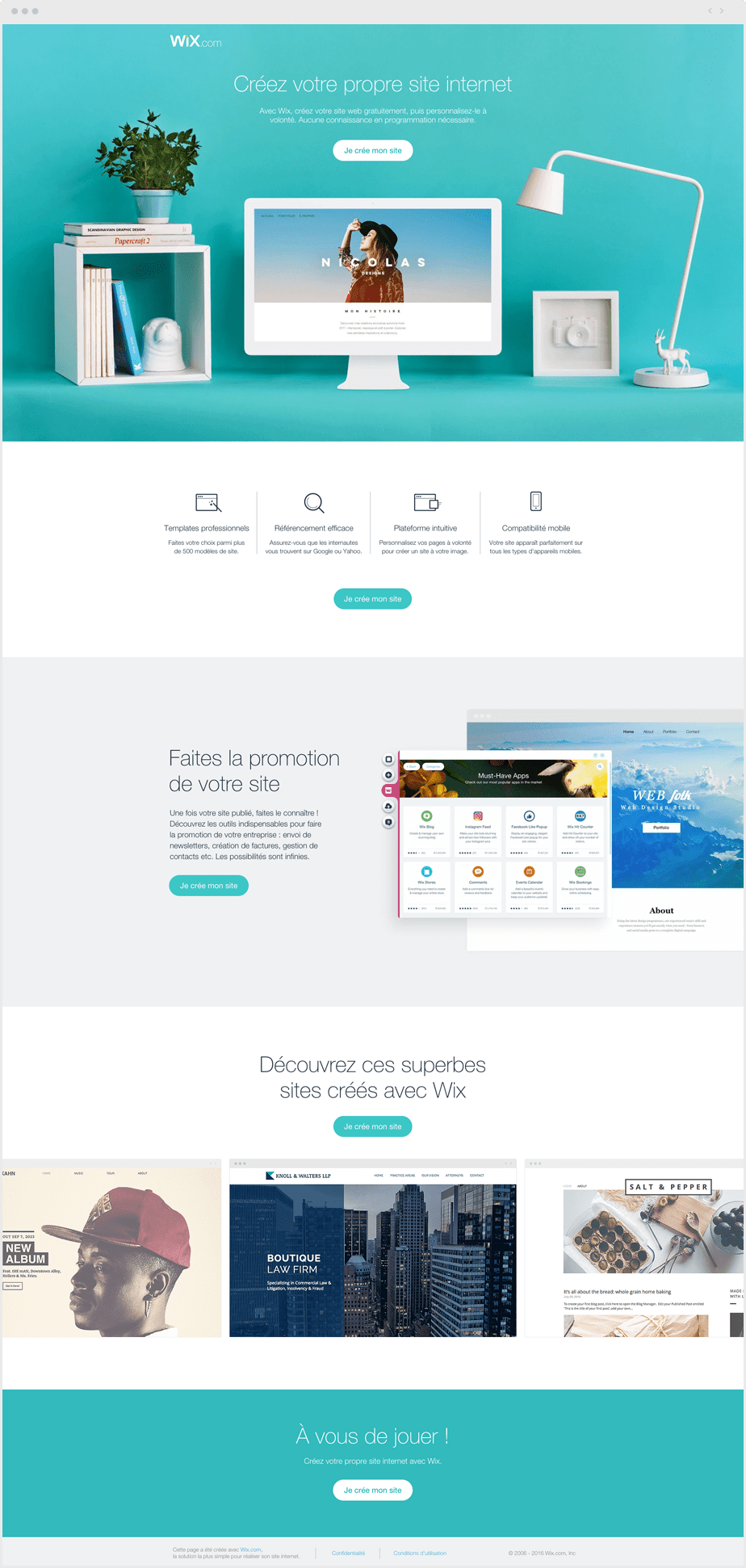 Créez votre propre site internet